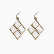 Diamond Stained Glass Earrings