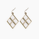 Diamond Stained Glass Earrings
