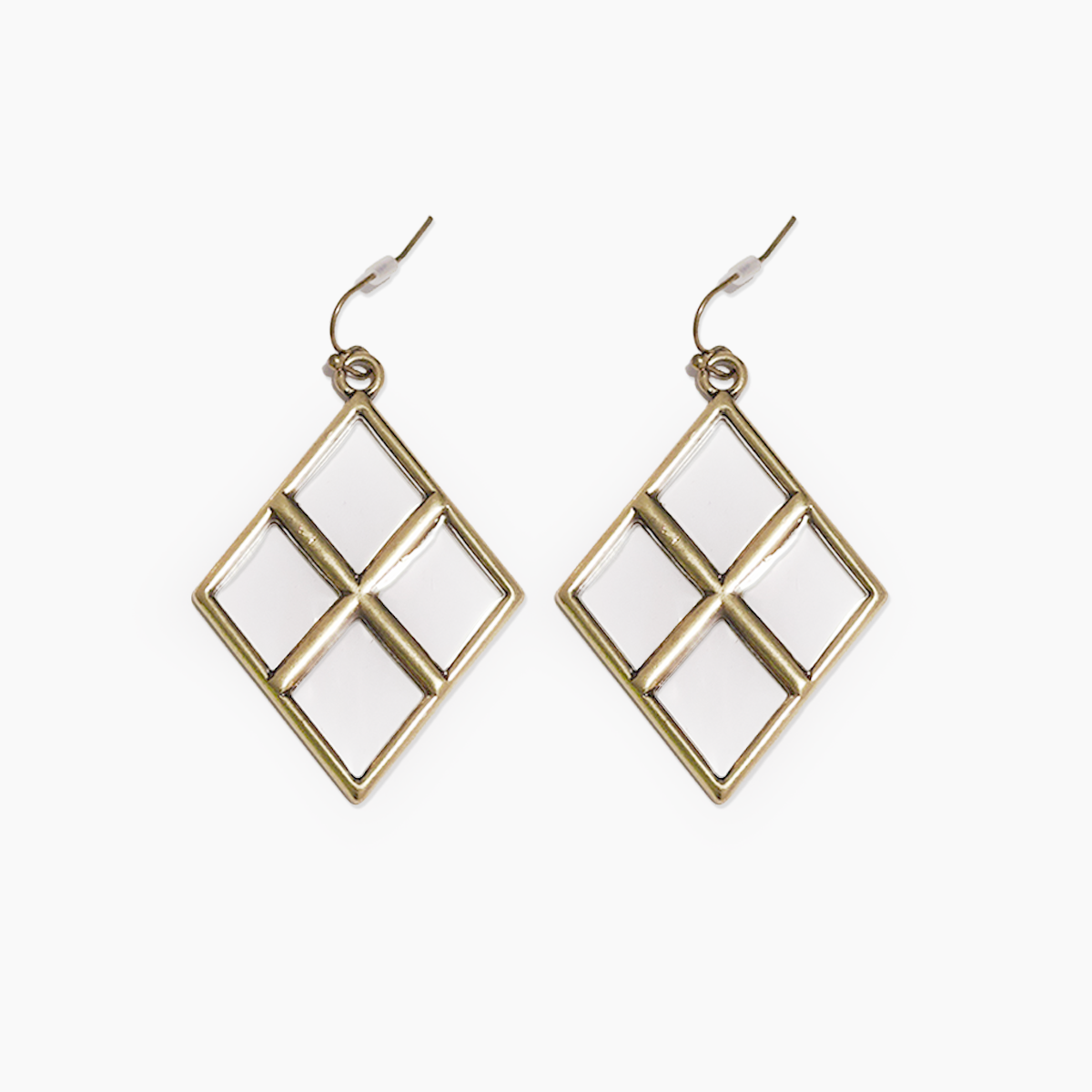 Diamond Stained Glass Earrings