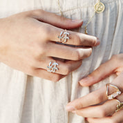 Dainty Olive Branch Ring Silver