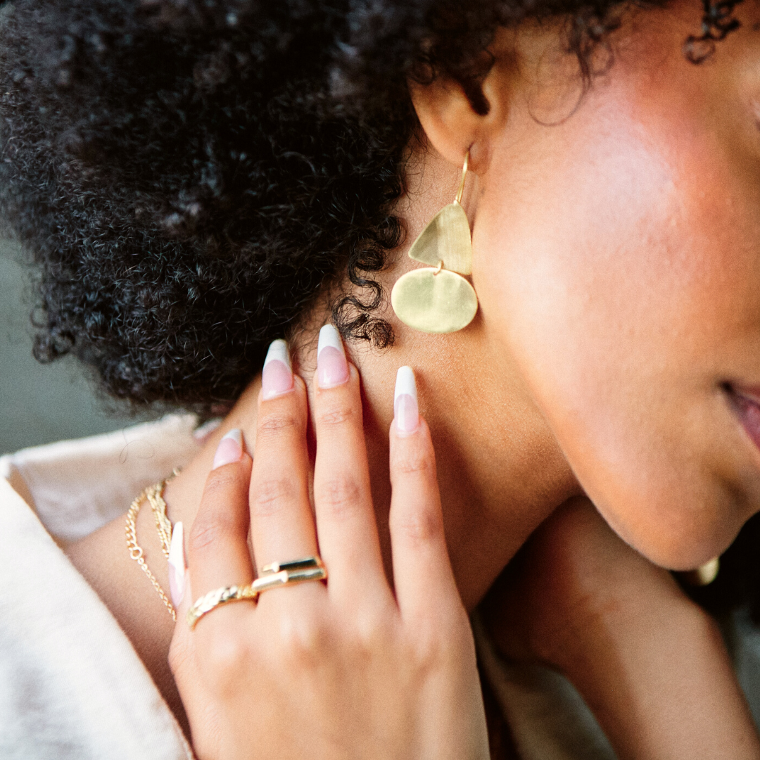 Threaded Geo Earrings