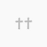 Dainty Cross Studs Silver