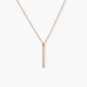 Rose Gold Long Bar Necklace