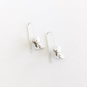 Silver Magnolia Earrings