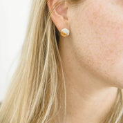 Dainty Marble Pendant Studs