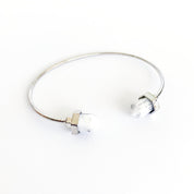 Silver Marble Pillar Bracelet