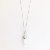 Silver Marble Pillar Necklace