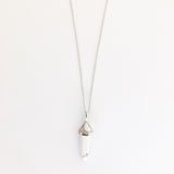 Silver Marble Pillar Necklace