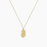 Oval Hammered Necklace