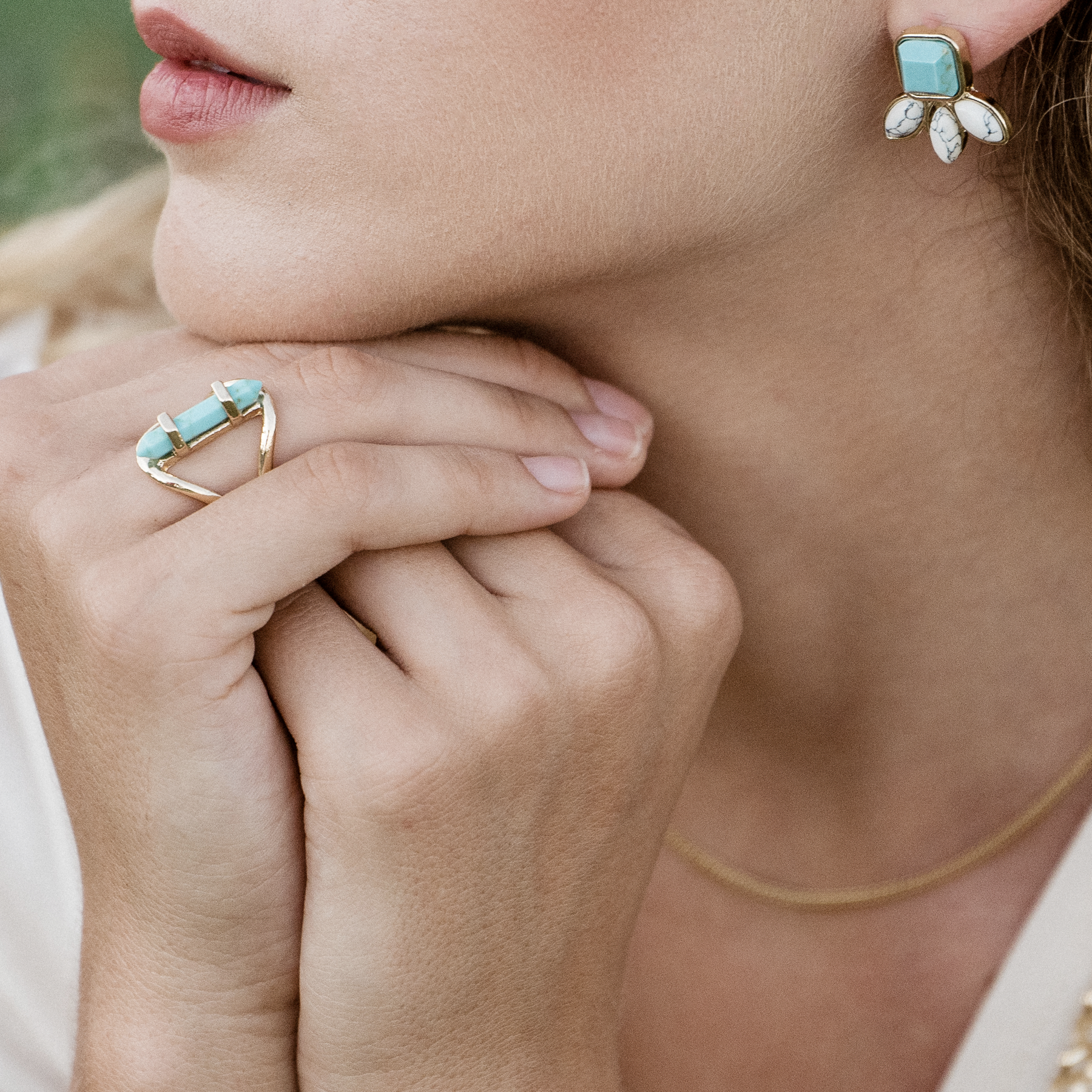 Turquoise Pillar Ring