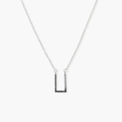 Silver U Bar Necklace