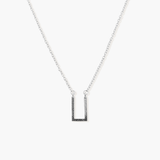 Silver U Bar Necklace
