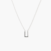 Silver U Bar Necklace